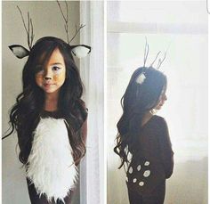 Deer costume Halloweenský Makeup, Last Halloween, Diy Halloween Costumes For Kids, Holloween Costume, Hallowen Costume, Fantasias Halloween