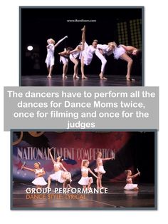 the dancers have to perform all the dances for dance moms twice