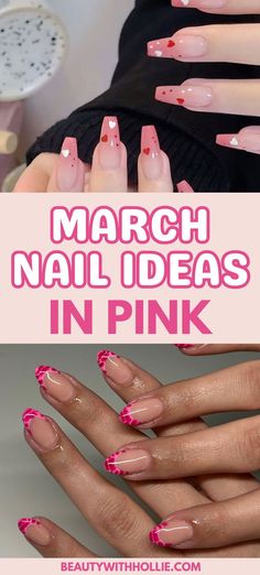 March Nail Ideas in Pink