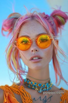 Colorful Reference, Intergalactic Fashion, Short Bleached Hair, Festival Hairstyles, Festival Make Up, Different Faces, Pageant Hair, Festival Hair, Festival Makeup