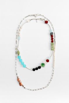 TWO PACK OF BEADED STONE NECKLACES - Silver | ZARA United States