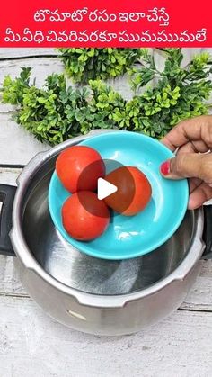 a person holding a plate with tomatoes in it