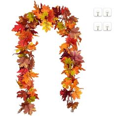 the letter n is made out of leaves and has buttons on each side to read it