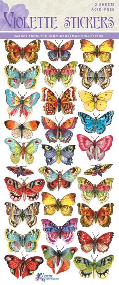 a group of colorful butterflies sitting on top of a white wall next to each other