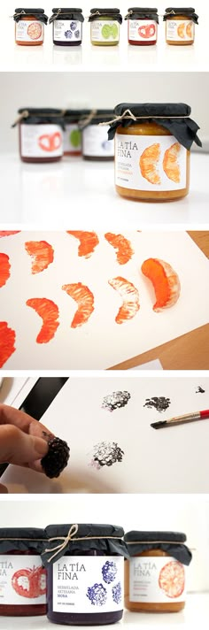 the process of painting oranges with acrylic paint