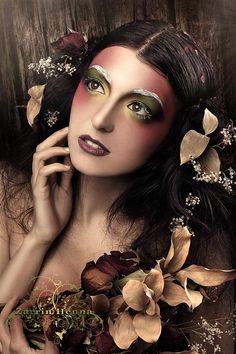 wood fairy makeup  she is our only fairy Woodland Fairy Makeup, Nymph Makeup, Editorial Make-up, Theatre Makeup, Wood Nymphs, Halloween Fairy, Theatrical Makeup, Smink Inspiration