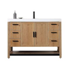 a bathroom vanity with two drawers and a sink