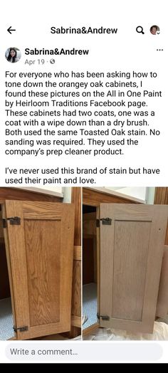 two pictures of the same cabinet in different ways