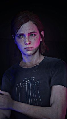 the last of us part 2 - screenshote, video game character in dark background