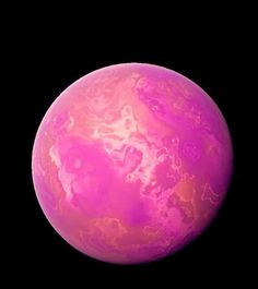 the planet is pink and purple in color