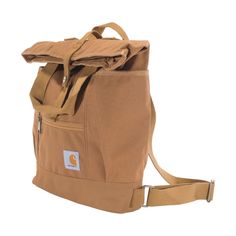 Carry essentials your way with the Carhartt� Rain Defender� Convertible Backpack Tote! Inside, a large, zippered main compartment, complete with a padded 15" laptop sleeve and 2 additional pockets, stashes the day's must-have items. 2 exterior slash pockets and 1 exterior zippered pocket add even more room. Tough 600-denier polyester material with a Rain Defender durable water-repellent (DWR) finish protects contents from the elements. Use the adjustable straps to carry the bag as a tote or wear as a backpack. 13"H x 17"W x 4"D. Imported. Manufacturer model #: B0000537.  600-denier polyester;   Large, zippered main compartment;   Padded 15" laptop sleeve;   2 interior pockets;   2 exterior slash pockets;   1 exterior zippered pocket;   Rain Defender DWR finish;   Adjustable straps; Carhartt Backpack, Carhartt Bag, Dad Diaper Bag, Backpack Tote, Convertible Backpack, Backpack Tote Bag, Backpack Straps, Laptop Backpack, Tote Backpack