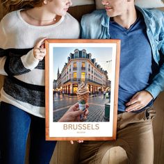 Brussels Cityscape Illustration Poster Ice Cream Belgium Travel Art Print Architecture European Cityscape Unique Gift Street Scene Belgian - Etsy UK