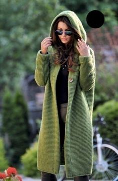 Plus Size Womens Winter Long Sweater Coat Chunky Knitted Loose Outwear Cardigan | eBay Hooded Sweater Coat, Best Cardigans, Women Long Cardigan, Hooded Cardigan Sweater, Pullover Mode, Elegant Sweater, Gilet Long, Trendy Sweaters, Warm Sweater