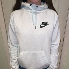 Lightly Worn, Bought It For Playing Spring Sports When The Weather Was Still Chilly. Very Comfortable And Warm!! Looks Brand New! Nike Sweatshirt, Nike Sweatshirts, Blue Nike, Nike Tops, Nike Women, Light Blue, Womens Tops, Sweatshirts Hoodie, Brand New