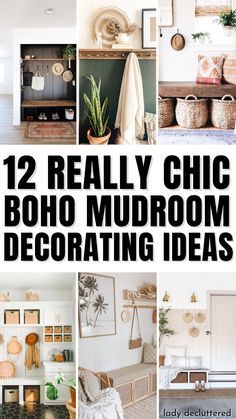 12 Really Chic Boho Mudroom Decorating Ideas Boho Mudroom, Lady Decluttered, Boho Entryway, Boho Dining Room