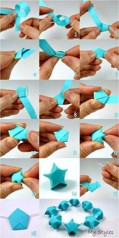 step by step instructions to make origami stars