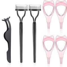 PRICES MAY VARY. Various makeup tools: you will get 7 pieces various eyelash makeup tools, including 1 piece eyelash extension tweezers, 4 pieces mascara applicator guide tools and 2 pieces eyelash comb curlers in total, whether you are a beginner or skillful people, this set will meet your needs Eyelash separator: designed with curved comb which nicely fits your eyes and evenly slides across the eyelashes every time, the space between the comb teeth is suitable for various volumes of eyelashes; Lash Separator, Eyelash Separator, Eyelash Comb, Eyelash Makeup, Mascara Application, Eyelash Curlers, Eyelash Tweezer, Tools For Women, Eyelashes Mascara