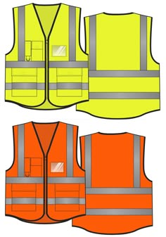 Functional Vest With Pockets For Workwear, Vest Flat Sketch, Bullet Proof Vest Drawing, Safety Jacket Construction, Croquis Fashion, Hotel Uniform, Safety Workwear, Construction Safety