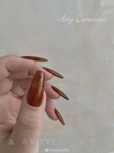 Jelly Brown Nails Acrylic, Translucent Brown Nails, Amber Jelly Nails, Asian Blush, Transparent Nails Design, Trendy Brown Nails, Brown Nail Ideas, Blush Nail