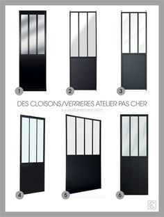 the different types of doors and windows are shown