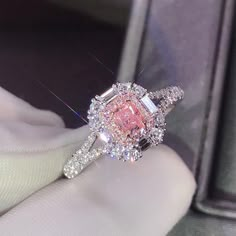 Pink Cushion Cut EVN Diamond Engagement Ring – Black Diamonds New York Pink Diamond Wedding Rings