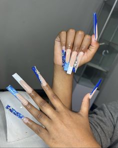 Long Nail Inspo Acrylic, Long Exotic Nail Designs, Exotic Nails Acrylic, Nails For Baddies, Exotic Nail Designs, Fye Nails, Acrylic Toe Nails, Colored Acrylic Nails