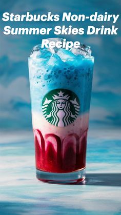 starbucks's non - dairy summer skies drink recipe