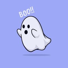 a cartoon ghost with the words boo on it's forehead and eyes drawn in white