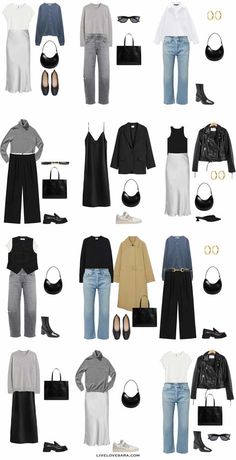 Minimalist Outfit Ideas, Clothes Capsule Wardrobe, Create Capsule Wardrobe, Mom Outfits Fall, Minimalist Wardrobe Capsule, Casual Work Outfits Women, Fashion Capsule Wardrobe