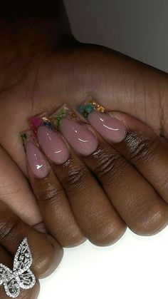 flower nails 3d Flower Nails Short, Short Floral Nails, Encapsulated Nails Flowers, Nail Journey, Nail Appointment, Encapsulated Nails, Girly Acrylic, 3d Flower Nails, Gold Nail Designs