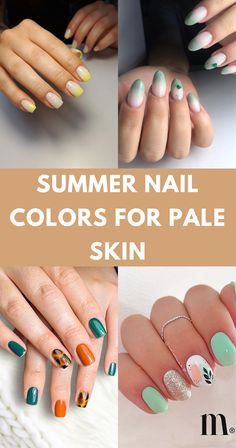 Nail Colors For Cool Undertones, Flattering Nail Colors For Fair Skin, Toenail Colours For Pale Skin, Summer Nails For Fair Skin, Nail Polish Colors For Pale Skin, Spring Nails For Pale Skin, Summer Nails Fair Skin, Good Nail Colors For Pale Skin, Nail Color Pale Skin