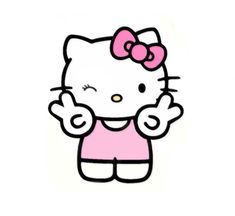 an image of a hello kitty with her arms crossed