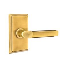 an image of a brass door handle on a white background