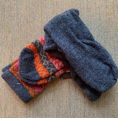 Brand New Super Soft Fuzzy Socks By Lemon 2 Pairs In Charcoal Gray (One With An Orange And Pink Pattern + One Solid Gray) One Size ( I'm Am 8 1/2 - 9) And These Would Work For Me. A Bit Smaller Or Larger Would Also Be Fine I Think. 98% Polyester/2%Spandex Casual Orange Socks For Winter, Casual Orange Winter Socks, Casual Orange Socks For Fall, Lemon Accessories, Knit Leg Warmers, Soft Sock, Fuzzy Socks, Cozy Socks, Warm Socks