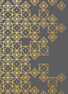 an abstract design with gold lines and dots