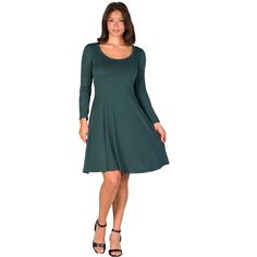 This classic A-line shape will always be in style! The sleek look has a rounded scoop neckline and long fitted sleeves. This cute and comfortable long sleeve mini dress is sure to become your new favorite outfit. Daily Dress Casual, Ribbed Bodycon Midi Dress, Target Dress, Fitted Sleeves, Ballet Dress, Flare Mini Dress, Daily Dress, Long Sleeve Mini, Midi Dress Bodycon