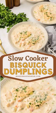 slow cooker bisquick dumplings are the perfect side dish for any meal