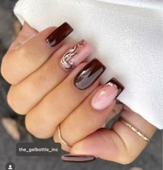 Trendy Nails Ideas 2024 September, Fall Nail Inspo 2024 Square, Nail Art September, Winter Short Acrylic Nails, Autumn Coffin Nails, Holiday Acrylic Nails, Summer Acrylic