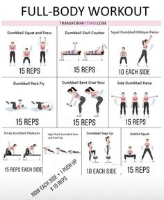 the full body workout for women is shown in this poster, with instructions on how to do