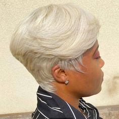 Grey Short Hair, Hair Colors Black Women, Pixie Blonde, Relaxed Hairstyles, Short Relaxed Hairstyles, Modern Short Hairstyles