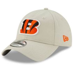 the new era hat for the nfl team, featuring an orange and white logo on the front