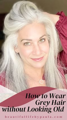 40 Year Old Grey Hairstyles, Grey Hair In Your 40, Fall Grey Hair, White Hair Styles For Women Over 50 Aging Gracefully, Best Way To Transition To Grey Hair, Hair Color Cover Grey Hair, Trendy Grey Hair Older Women, Going White Hair Gracefully, Incorporating Grey Hair