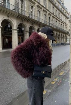 Fur Coat Outfit, Oversize Jacket, Cherry Red Color, Summer Formal Dresses, Plush Coat, Fluffy Jacket, Red Long Sleeve, Coat Outfits, Winter Jackets Women