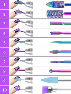 Nail Equipment, Nail Drill Bits, Nail Techniques, Nail Drills, Pedicure Set, Diy Nail Designs, Nail Art Kit, Make It Easy, Home Salon