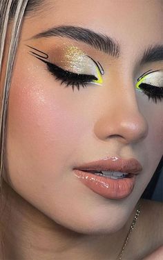 Bandana Makeup, Makeup Look Glam, Makeup Social, Music Festival Makeup, Coachella Makeup, Inspo Makeup, Look Summer