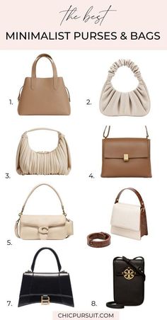 Trendy Bags Winter 2024, Handbag 2023 Trend, Capsule Handbag Collection, Affordable Purses And Handbags, Minimalist Bag Collection, Purse That Goes With Everything, Capsule Bag Collection, Taupe Handbag Outfits, Beige Handbag Outfit