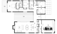 the floor plan for this modern home