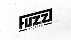 the logo for fizz records is shown in black and white, on a textured background