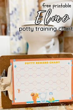 a printable potty training chart on a table