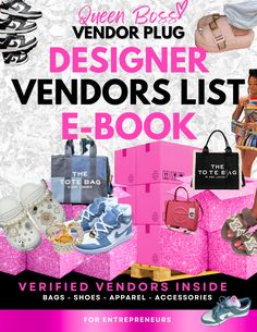 the vendor's list book features shoes, handbags and purses